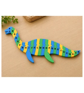 Alvera Dinozor Şeklinde Alfabe Puzzle – 3D Baskı A-Z Harf Eşleştirme Oyuncağı