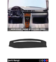 Mercedes - Benz W124 (1985-1995) 3d Torpido Koruma Kılıfı - Ön Göğüs Kaplama - Siyah Şerit