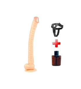 Belden Bağlamalı 40 cm Gerçekçi Uzun & Kalın Dildo Penis