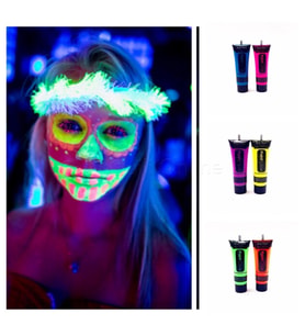 Glow Stick Boya Fosforlu Krem Boya 12 Adet