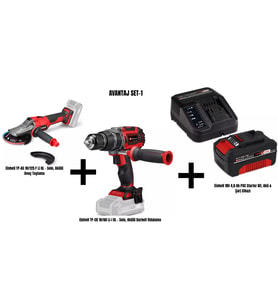Einhell Avantaj Set-1 (Taşlama+Matkap vidalama+Aküve şarj Aleti)