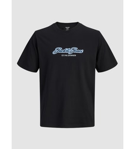 JACK JONES Yazı Baskılı Erkek Tişört 12297893 (Siyah)