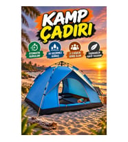 Otomatik Kurulumlu Su Geçirmez Kamp Çadırı 2-3 Kişilik Taşınabilir Outdoor Çadır