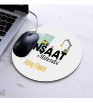 Kişiye Özel İnşaat Mühendisleri İçin Yuvarlak Mousepad