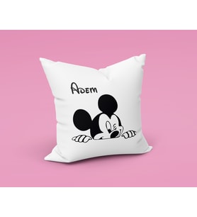 Mickey Mouse Sevgili Çift Tasarımlı Yastık Kişiye Özel