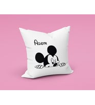 Mickey Mouse Sevgili Çift Tasarımlı Yastık Kişiye Özel