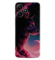 Xiaomi Poco M6 Pro 5G Kılıf Desenli Silikon Wolf and Moon 1380