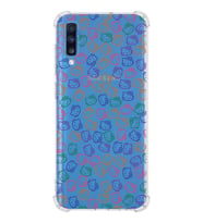 Samsung Galaxy A70 Uyumlu Köşe Korumalı Antişok Kapak Hello Kitty Tasarımlı Şeffaf  Kılıf