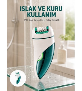 Profesyonel 3 in 1 Epilasyon Cihazı LED Aydınlatmalı Suya Dayanıklı Şarjlı VGR Epilatör Yeni Nesil