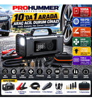 PHM014 Jump Starter - Çok Fonksiyonlu 10u1 Arada Süpürgeli Kompresörlü Akü Takviye Cihazı 18000 mAh -