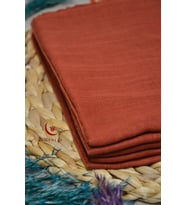Flamlı Kare Pamuklu Eşarp 100x100cm (5 Adet) (Turuncu)