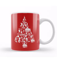 Guardians Of The Galaxy Christmas Tree Silhouette Kupa Bardak Porselen