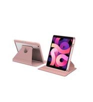 Apple iPad 10.2 2021 (9.Nesil) 360° Dönebilen Standlı Nayn Kılıf (Pembe)