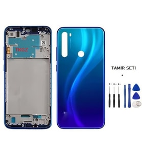 Xiaomi Redmi NOTE 8 FULL Kasa Arka Kapak Takım MAVİ - TAMİR SETİ