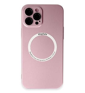 iPhone 12 Pro Kılıf Jack Magneticsafe Lens Silikon - Rose