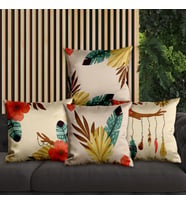 eJOYA Çiçek Tasarımlı 4'lü Yastık İçi Ve Kırlent Kılıfı 45cm 113743