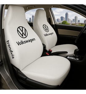 Volkswagen Araç Ön ve Arka Koltuk Kılıfı – Penye Oto Servis Koruma Kılıfı (Beyaz)