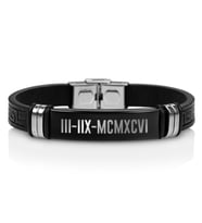 Roma Rakamı Tarih Yazılı Hediye Deri Bileklik (Çok Renkli)