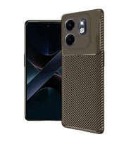 İnfinix Smart 9 Kılıf Auto Fus Karbon Kapak - Kahverengi