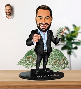 Kişiye Özel İş Adamı Karikatür Biblo