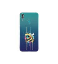 Huawei Y7 2019 ile uyumlu Splash arı tasarımlı şeffaf silikon kılıf