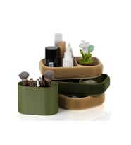 3 Katlı Oval Organizer – Masaüstü, Makyaj ve Banyo Düzenleyici