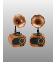 Şarjlı Mini Retro Radyo Bluetooth Hoparlör Çoklu Bağlantı Seçenekli Yeni Nesil