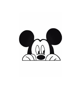 Mickey Mouse Peeking Sticker Oto 20 Cm