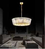 Serenne 50'lık Taşlı Avize Kristal Taşlı Aydınlatma (Gold)