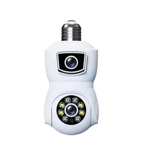 Rose Ahd-30125 Ampul Tipi Çift Lensli Hareket Takipli Akıllı Kamera  (Beyaz)