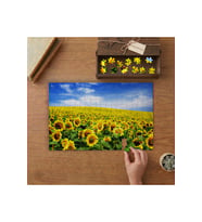Ayçiçeği Tarlası - Manzara Tasarımı 240 parça Ahşap Puzzle Ahşap Kutuda MP02511