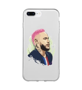 Iphone 7 PLUS - 8 PLUS Uyumlu Neymar Tasarımlı Şeffaf Telefon Kılıfı