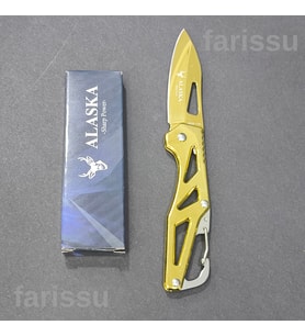 Alaska Altın Renkli Şık Katlanır Çakı - Paslanmaz Çelik, Keskin ve Çok Amaçlı Taşıma