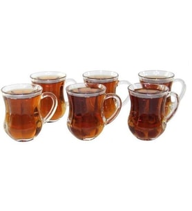 Paşabahçe 55373 Dem Kulplu Çay Bardağı 6 lı (Renksiz)