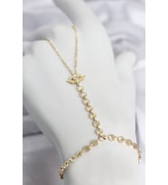 Gold Renk Pirinç Zirkon Taşlı Göz Model Şahmeran 5886 - SSSSSS9900-1483