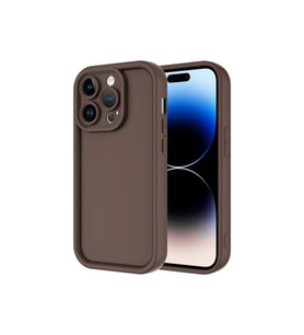 Apple iPhone 14 Pro Max Uyumlu Kılıf Kamera Korumalı Zore Ananas Kapak (Kahverengi)