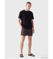 LCW SWIMWEAR Kahverengi Kısa Boy Desenli Erkek Deniz Şortu