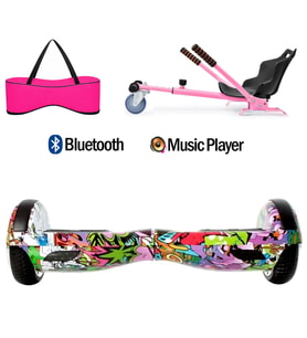 Citymate Elektrikli Kaykay Hoverboard Akıllı Denge 6.5 Inch + HoverKart + Çanta EXTREM PAKET D04