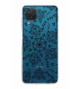 Samsung Galaxy A12  Kamera Korumalı  Kapak Nostalji Desen Tasarımlı  Şeffaf Kılıf