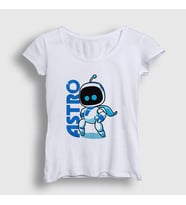 Presmono Kadın Beyaz Oyun Kaptan Astro Bot T-Shirt 555382tt