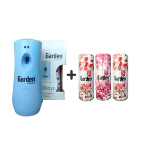 Garden Oda Kokusu Freshmatik, Otomatik Sprey Makine +Bubble Gum Parfüm Esansı Yedek Sprey 260 ml Air Freshener + Otomatik Sprey Yedeği Oda Spreyi Bubble Gum Parfüm Esansı 260 ml x 3 Adet