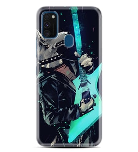 Samsung M21 M22 M23 M30 M31S M32 Kılıf Desenli Silikon Dog Guitar 1789