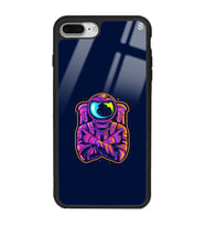 iPhone 7 Plus Neon Astronot Tasarımlı Glossy Telefon Kılıfı