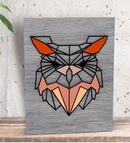 BK Gift Baykuş Tasarımlı Dekoratif Mini Kanvas Tablo 15x20cm-1