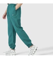 Nike Solo Swoosh Fleece Pant Pamuklu Bol Kesim Yüksek Bel Kadın Eşofman Altı Yeşil