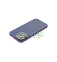 iPhone 12 Pro Max Renkli Kamera Lens Koruma Cam - Yeşil-Sarı