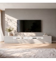 Arya T008 LED Işıklı Modern TV Sehpası Seti - 4 Kapaklı, 240 cm