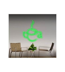 Tea Yazılı ve Şekilli Neon Tabela
