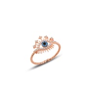 Gümüş ayarlamalı göz modeli yüzük SGTL10108ROSE