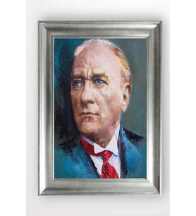 Gümüş Çerçeveli Atatürk Tablo a443